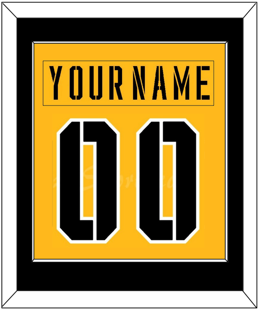Pittsburgh Nameplate & Number (Back) Combined - 2017 Stadium Series Gold - Essential Tier 2