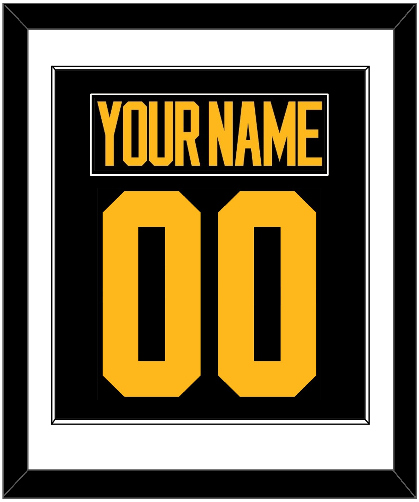 Pittsburgh Nameplate & Number (Back) Combined - 2019 Stadium Series Black - Essential Tier 1