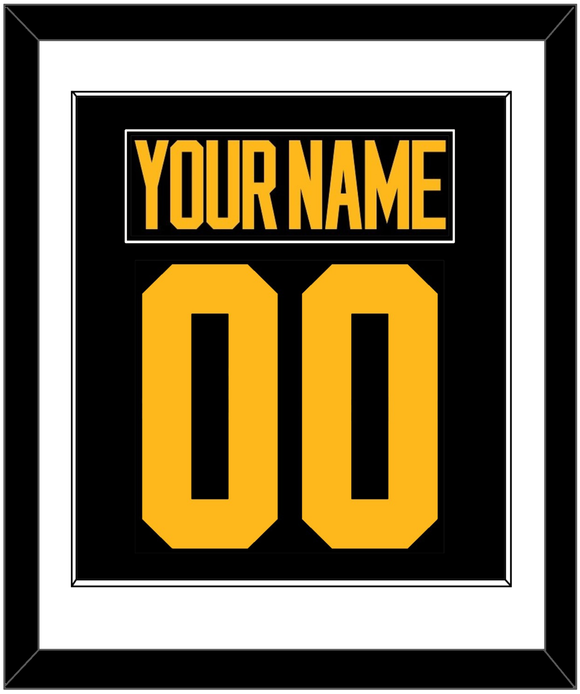 Pittsburgh Nameplate & Number (Back) Combined - 2019 Stadium Series Black - Single Mat 1