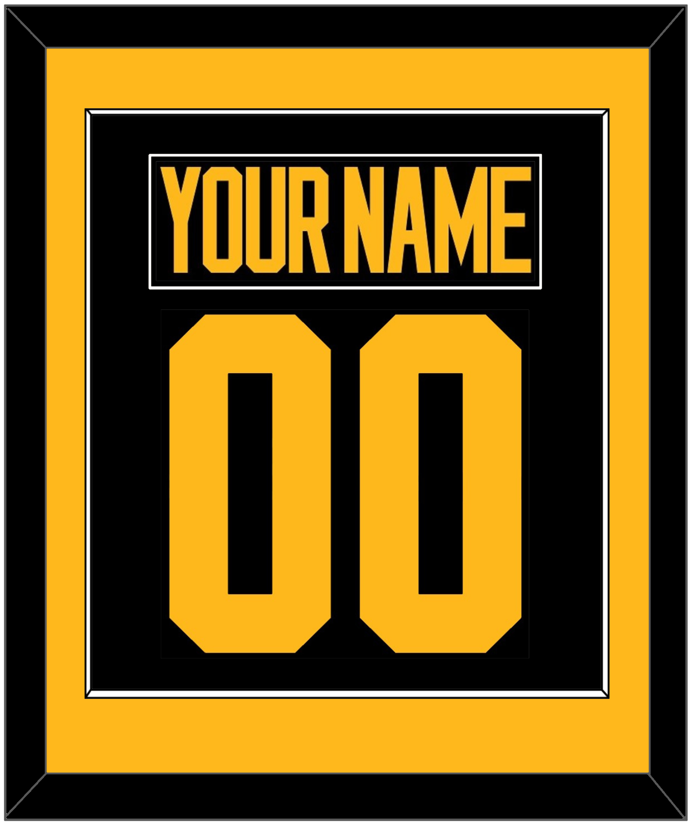 Pittsburgh Nameplate & Number (Back) Combined - 2019 Stadium Series Black - Essential Tier 2