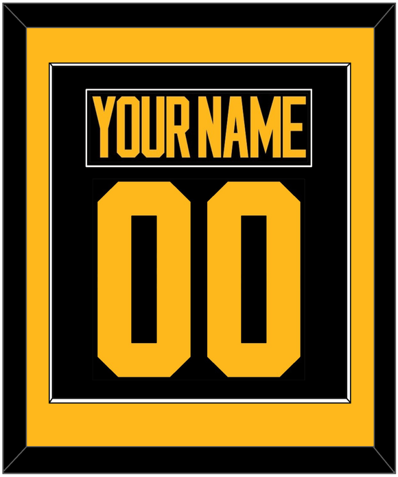 Pittsburgh Nameplate & Number (Back) Combined - 2019 Stadium Series Black - Single Mat 2