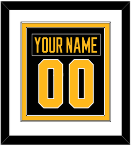 Pittsburgh Nameplate & Number (Back) Combined - Home Black - Double Mat 1