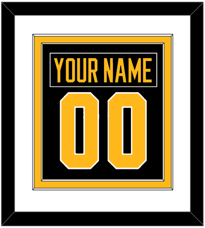 Pittsburgh Nameplate & Number (Back) Combined - Alternate Black (2021-2025) - Signature Tier 1