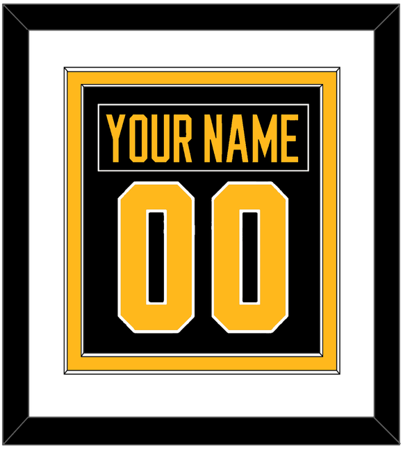 Pittsburgh Nameplate & Number (Back) Combined - Alternate Black - Double Mat 1