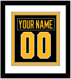 Pittsburgh Nameplate & Number (Back) Combined - Road Black (1988-1992) - Double Mat 1