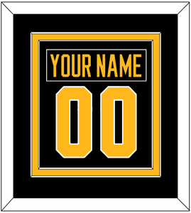 Pittsburgh Nameplate & Number (Back) Combined - Home Black - Double Mat 2