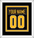 Pittsburgh Nameplate & Number (Back) Combined - Home Black - Double Mat 2