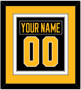 Pittsburgh Nameplate & Number (Back) Combined - Alternate Black - Double Mat 3