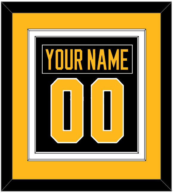 Pittsburgh Nameplate & Number (Back) Combined - Alternate Black - Double Mat 3