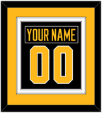 Pittsburgh Nameplate & Number (Back) Combined - Road Black (1988-1992) - Double Mat 3