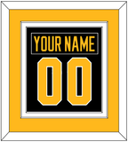 Pittsburgh Nameplate & Number (Back) Combined - Road Black (1988-1992) - Double Mat 3