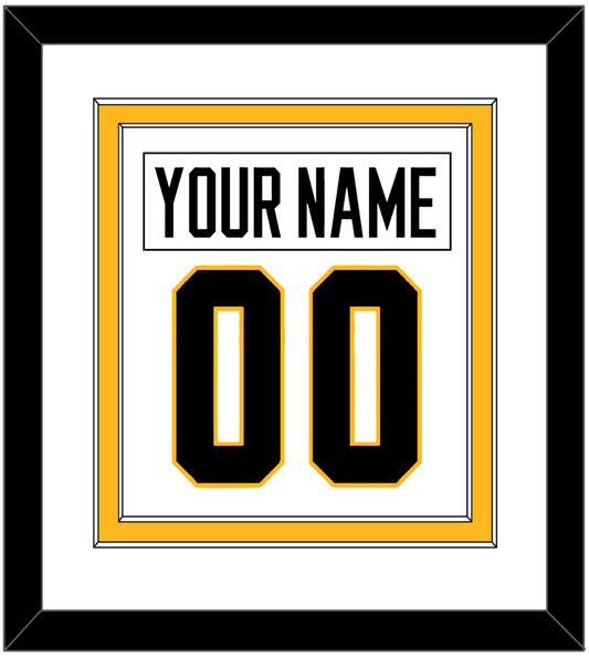 Pittsburgh Nameplate & Number (Back) Combined - Road White - Signature Tier 1