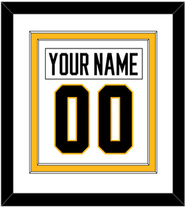 Pittsburgh Nameplate & Number (Back) Combined - Road White - Double Mat 1