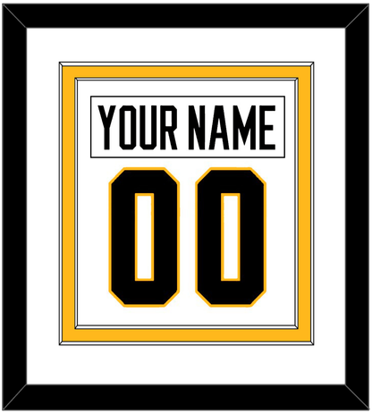Pittsburgh Nameplate & Number (Back) Combined - Home White (1988-1992) - Signature Tier 1