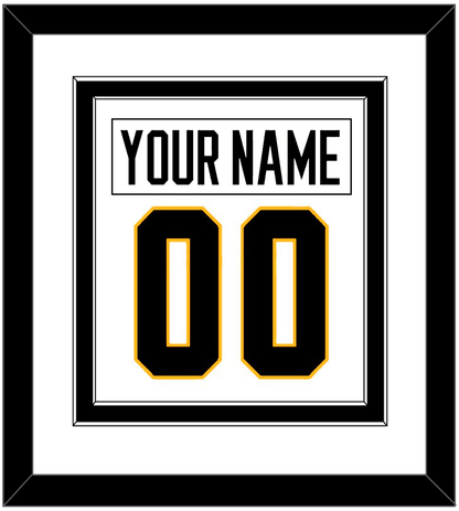 Pittsburgh Nameplate & Number (Back) Combined - Road White - Signature Tier 2