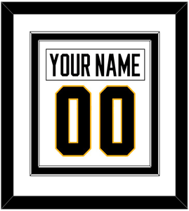 Pittsburgh Nameplate & Number (Back) Combined - Road White - Double Mat 2