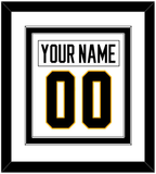 Pittsburgh Nameplate & Number (Back) Combined - Road White - Double Mat 2