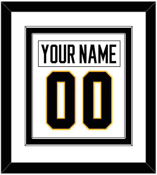 Pittsburgh Nameplate & Number (Back) Combined - Home White (1988-1992) - Signature Tier 2