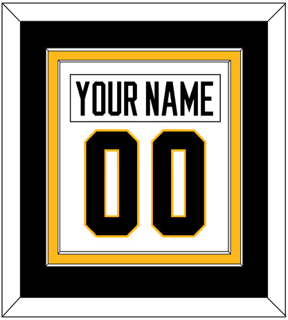 Pittsburgh Nameplate & Number (Back) Combined - Road White - Signature Tier 3