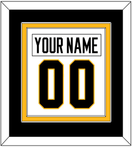 Pittsburgh Nameplate & Number (Back) Combined - Road White - Double Mat 3