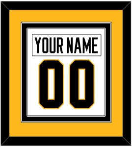 Pittsburgh Nameplate & Number (Back) Combined - Road White - Double Mat 4