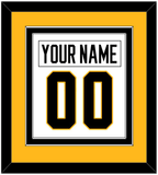 Pittsburgh Nameplate & Number (Back) Combined - Road White - Double Mat 4