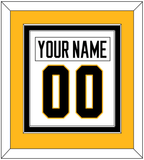 Pittsburgh Nameplate & Number (Back) Combined - Home White (1988-1992) - Double Mat 4