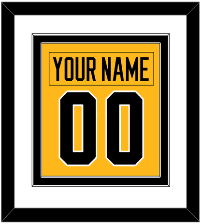 Pittsburgh Nameplate & Number (Back) Combined - Alternate Gold (2018-2021) - Signature Tier 1