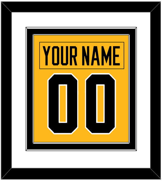 Pittsburgh Nameplate & Number (Back) Combined - Alternate Gold (2018-2021) - Signature Tier 1