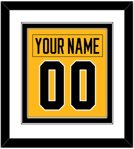 Pittsburgh Nameplate & Number (Back) Combined - Alternate Gold (2018-2021) - Double Mat 1