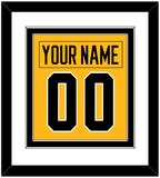 Pittsburgh Nameplate & Number (Back) Combined - Alternate Gold (2018-2021) - Double Mat 1