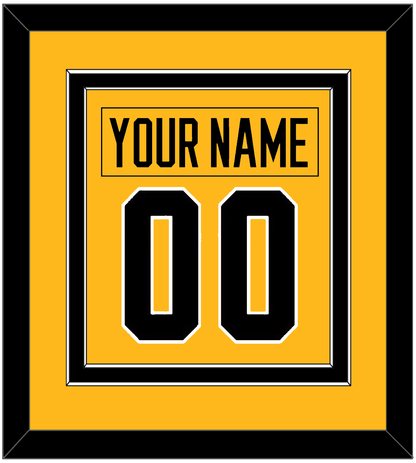 Pittsburgh Nameplate & Number (Back) Combined - Alternate Gold (2018-2021) - Signature Tier 2