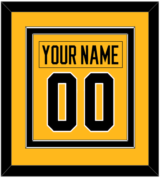 Pittsburgh Nameplate & Number (Back) Combined - Alternate Gold (2018-2021) - Signature Tier 2