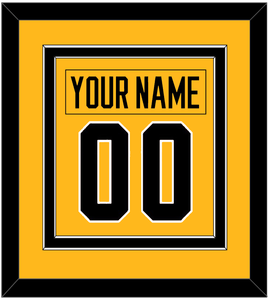 Pittsburgh Nameplate & Number (Back) Combined - Alternate Gold (2018-2021) - Double Mat 2