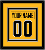 Pittsburgh Nameplate & Number (Back) Combined - Alternate Gold (2018-2021) - Double Mat 2