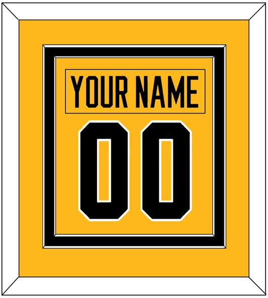 Pittsburgh Nameplate & Number (Back) Combined - Alternate Gold (2018-2021) - Signature Tier 2