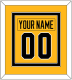 Pittsburgh Nameplate & Number (Back) Combined - Alternate Gold (2018-2021) - Double Mat 2