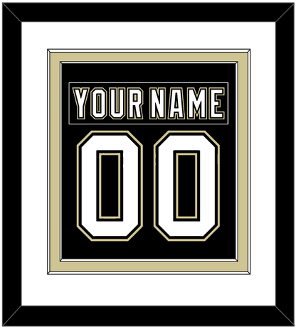 Pittsburgh Nameplate & Number (Back) Combined - Black Jersey (2000-2007) - Signature Tier 1