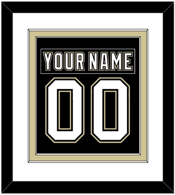 Pittsburgh Nameplate & Number (Back) Combined - Black Jersey (2000-2007) - Double Mat 1