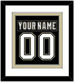 Pittsburgh Nameplate & Number (Back) Combined - Black Jersey (2000-2007) - Double Mat 1