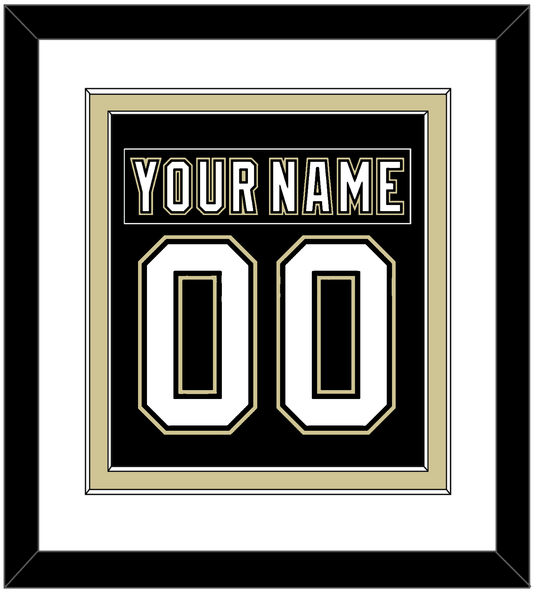 Pittsburgh Nameplate & Number (Back) Combined - Home Black (2007-2016) - Signature Tier 1