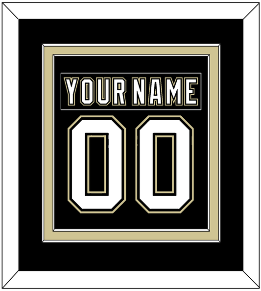 Pittsburgh Nameplate & Number (Back) Combined - Home Black (2007-2016) - Signature Tier 2