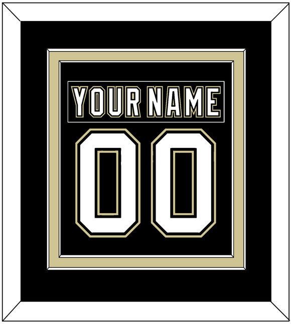 Pittsburgh Nameplate & Number (Back) Combined - Home Black (2007-2016) - Double Mat 2