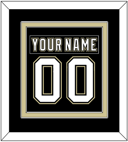 Pittsburgh Nameplate & Number (Back) Combined - Black Jersey (2000-2007) - Signature Tier 2