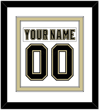 Pittsburgh Nameplate & Number (Back) Combined - Road White (2007-2016) - Signature Tier 1