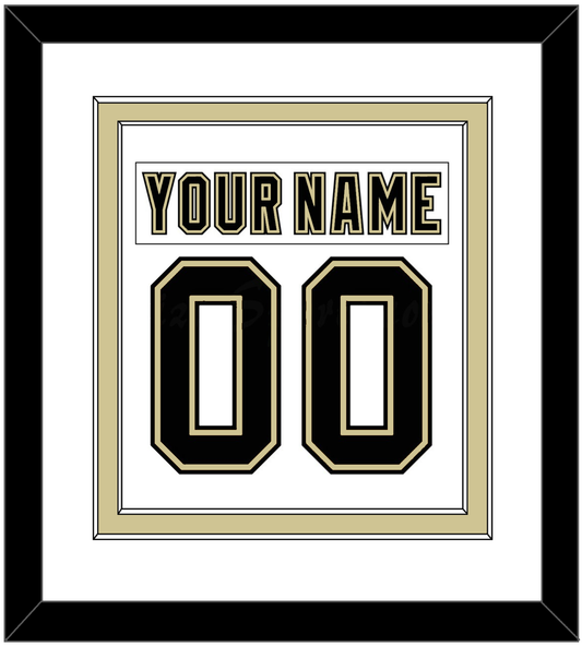 Pittsburgh Nameplate & Number (Back) Combined - Road White (2007-2016) - Signature Tier 1