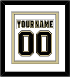 Pittsburgh Nameplate & Number (Back) Combined - Road White (2007-2016) - Double Mat 1