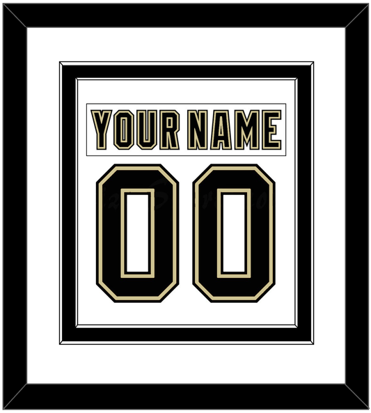 Pittsburgh Nameplate & Number (Back) Combined - White Jersey (2002-2007) - Signature Tier 2