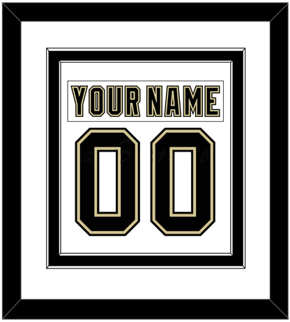 Pittsburgh Nameplate & Number (Back) Combined - Road White (2007-2016) - Signature Tier 2