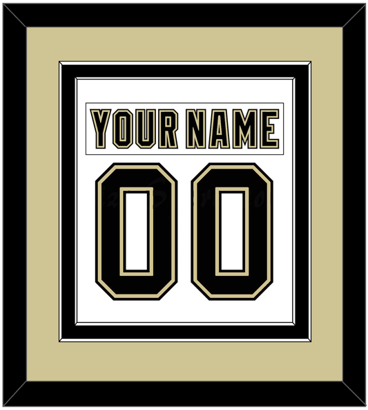 Pittsburgh Nameplate & Number (Back) Combined - White Jersey (2002-2007) - Signature Tier 3